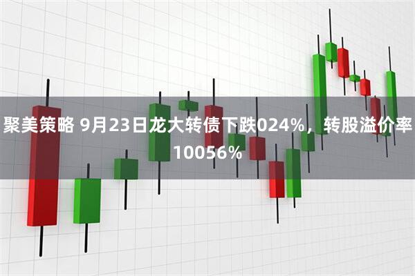 聚美策略 9月23日龙大转债下跌024%，转股溢价率10056%